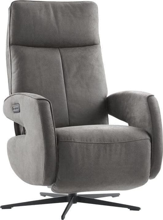 Profijt Meubel Relaxfauteuil elektrisch verstelbaar Niland grijs Grijs Fauteuil