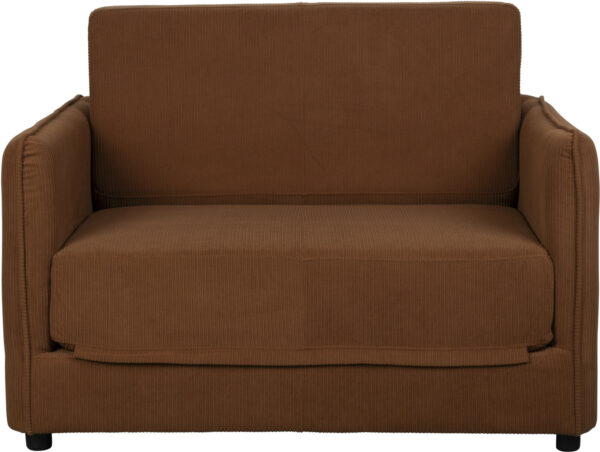 Loveseat Bankbed Jopie Brown White Label Living Fauteuil ZVR3100218