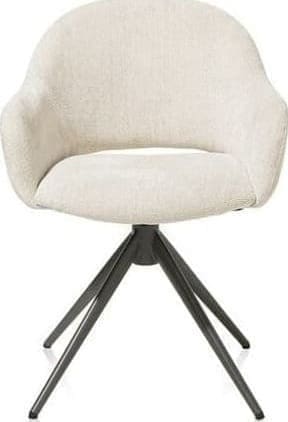 Xooon Finn armstoel terugdraai - stof Livigno - creme Beige|Wit Armstoel