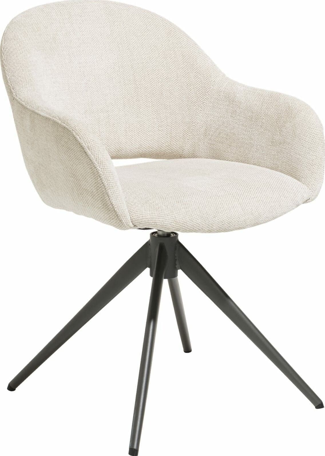 Xooon Finn armstoel terugdraai - stof Livigno - creme Beige|Wit Armstoel