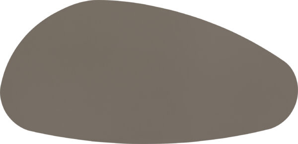 Rustaveli eettafel, exclusief design uit de collectie van Baenks. Uitgevoerd in afmeting 230x110, kiezelvorm met blad HPL 2629 Fenix Bronzo Doha met zwart metalen kolompoot zwart. Afmetingen: H76 x B110 x L230 cm