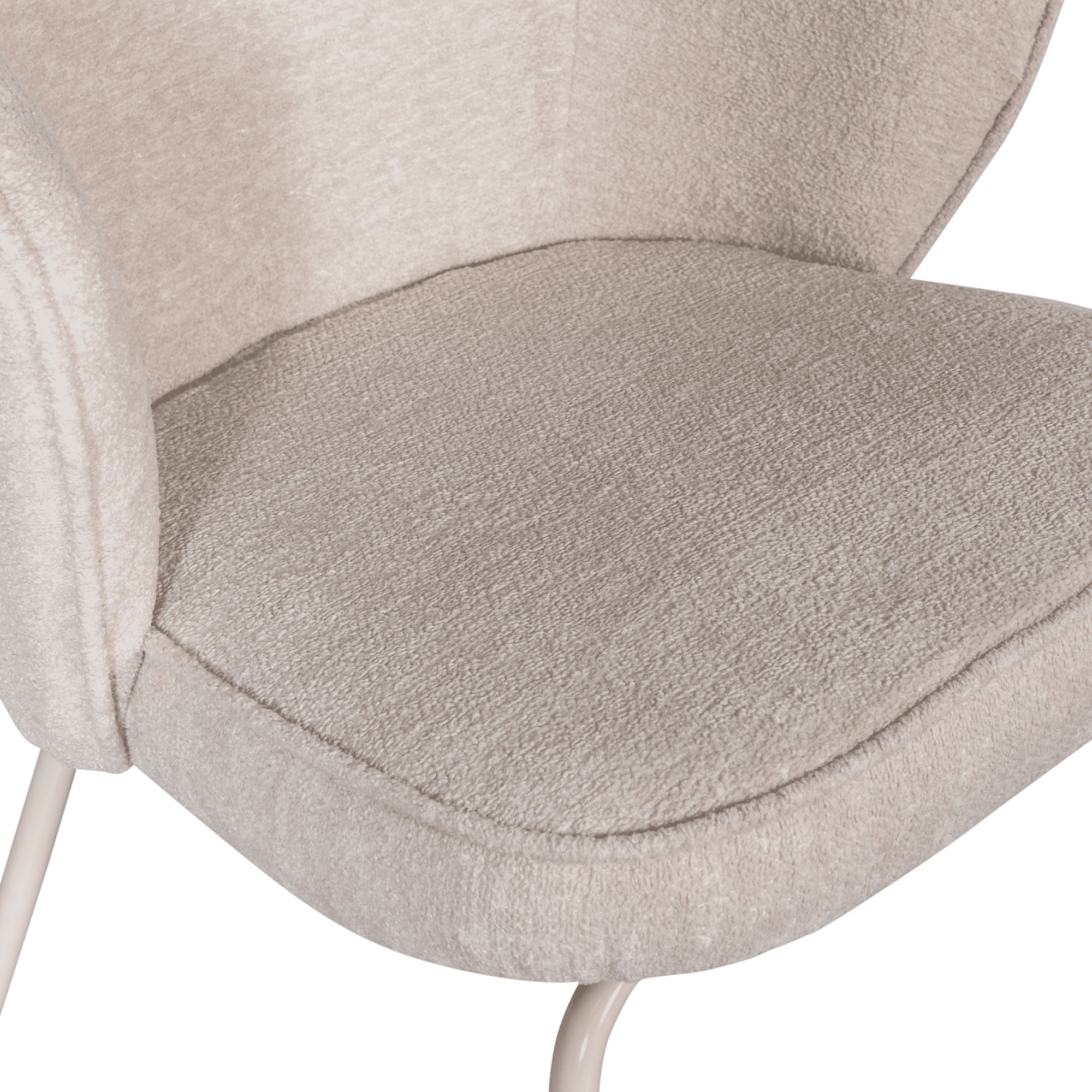 BePureHome Admit eetkamerstoel wollig geweven pebble Pebble Eetkamerstoel
