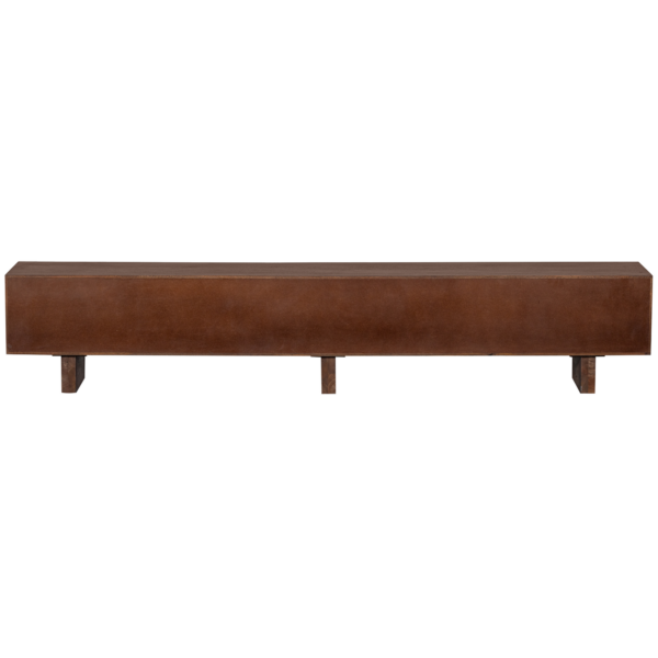BePureHome Lavish tv meubel met bewerkte deuren hout warm bruin Bruin Tv-meubel|Tv-dressoir