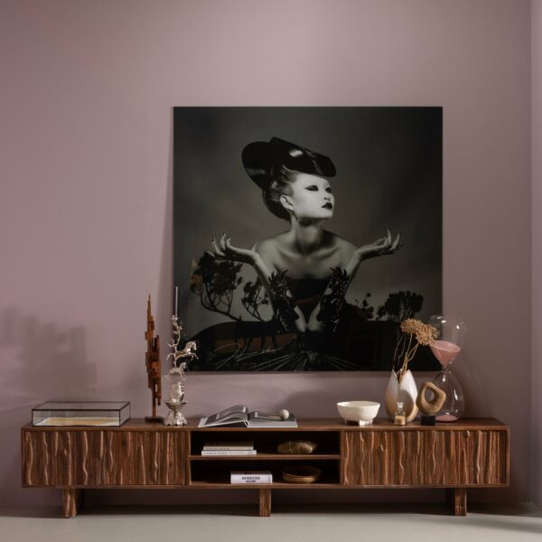 BePureHome Lavish tv meubel met bewerkte deuren hout warm bruin Bruin Tv-meubel|Tv-dressoir
