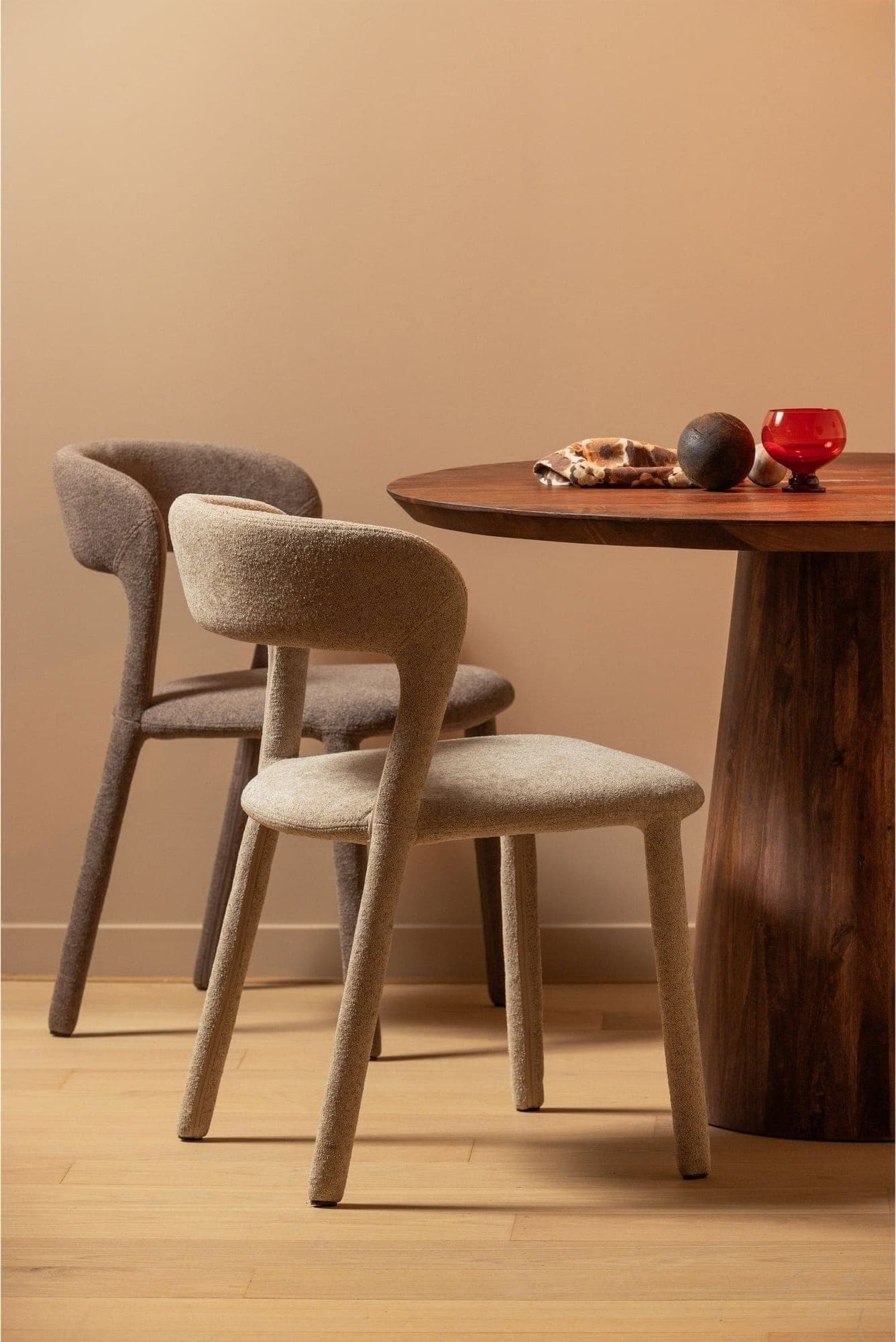 BePureHome Noble eetkamerstoel taupe Taupe Eetkamerstoel