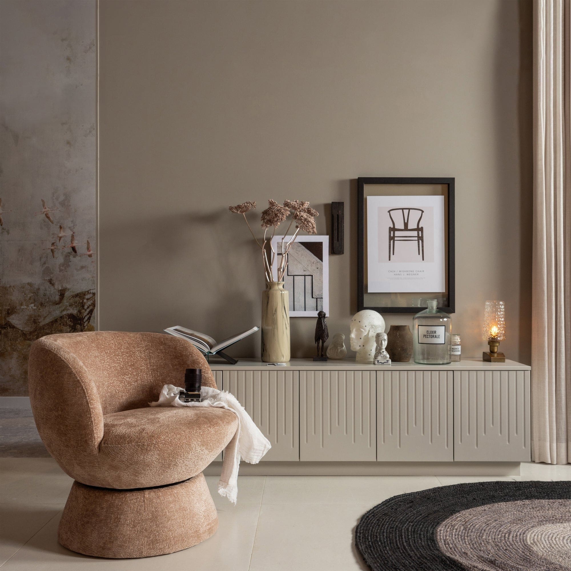 BePureHome Shuffle draaifauteuil naturel Naturel Draaifauteuil