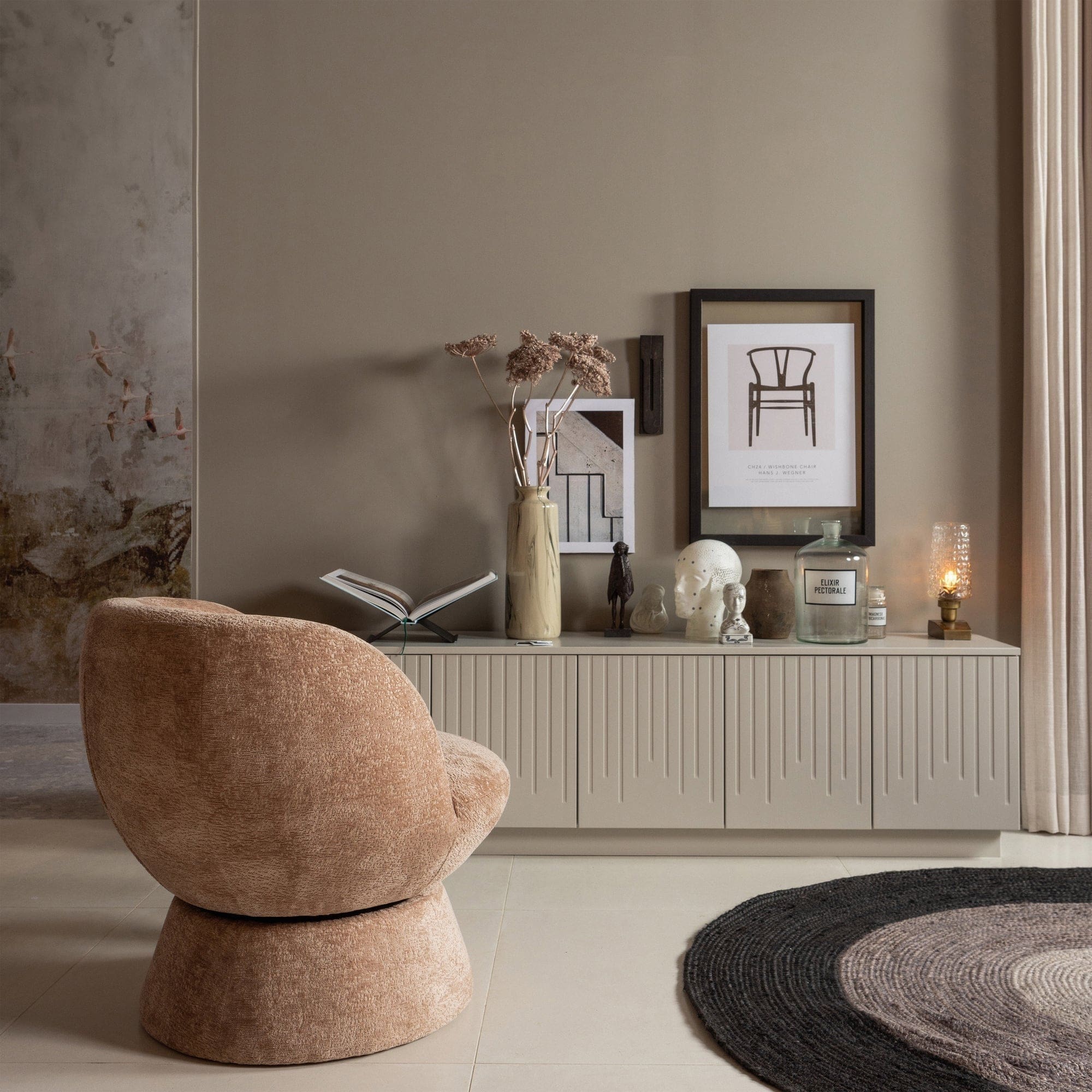 BePureHome Shuffle draaifauteuil naturel Naturel Draaifauteuil