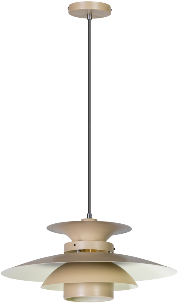 ETH Potenza Hanglamp 50cm 1x E27 Creme/zand ETH verlichting Hanglamp 05-HL4093-59