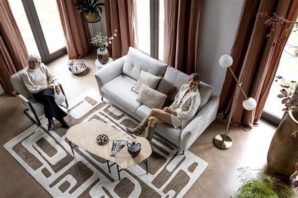 Henders & Hazel Hendrik set van 2 salontafels 63 x 120 cm / 62 x 44 cm. - fishbone - natural Naturel Bijzettafel