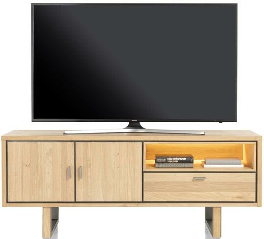 Henders & Hazel Shimanto lowboard 150 cm - 2-deuren + 1-lade + 1-niche (+ LED) Naturel Tv-meubel|Tv-dressoir