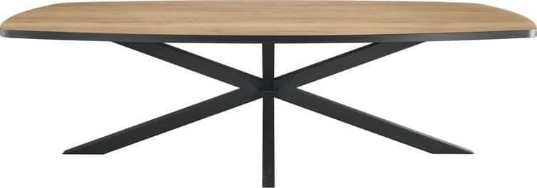 INHOUSE Eettafel Camerino Deens ovaal natur decor 275x130cm Zwart Eettafel
