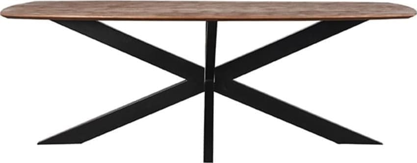 LABEL51 Eetkamertafel Zane - Bruin - Mangohout Eettafel