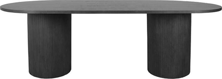 LABEL51 Eettafel Oliva 240x120x75 cm - Zwart - Eiken Eettafel