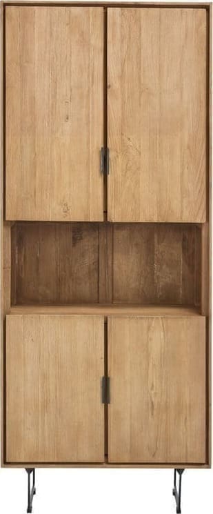 Pronto Wonen Boekenkast Aska (80 Cm) teak naturel brushed Bruin|Naturel Boekenkast