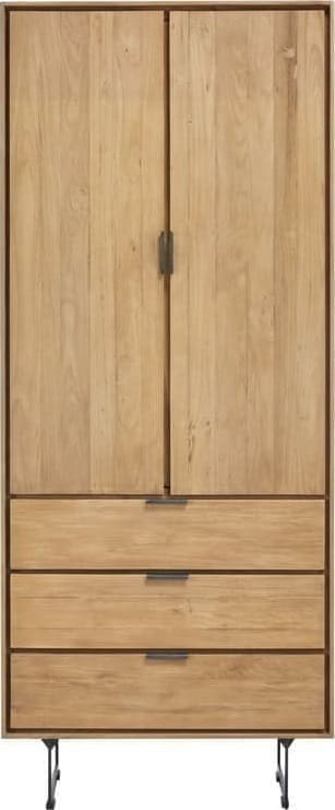 Pronto Wonen Boekenkast Aska (80 Cm) teak naturel brushed Bruin|Naturel Boekenkast