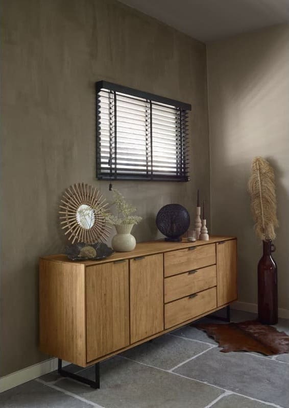 Pronto Wonen Dressoir Aska (195 Cm) teak naturel brushed Bruin|Naturel Dressoir