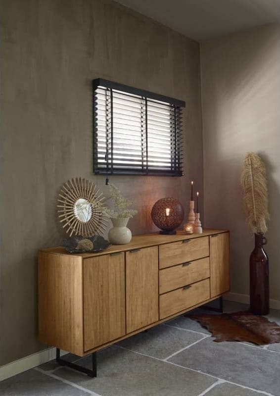 Pronto Wonen Dressoir Aska (195 Cm) teak naturel brushed Bruin|Naturel Dressoir