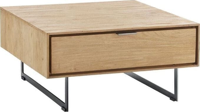 Pronto Wonen Salontafel Aska (80 Cm) teak naturel brushed Bruin|Naturel Salontafel