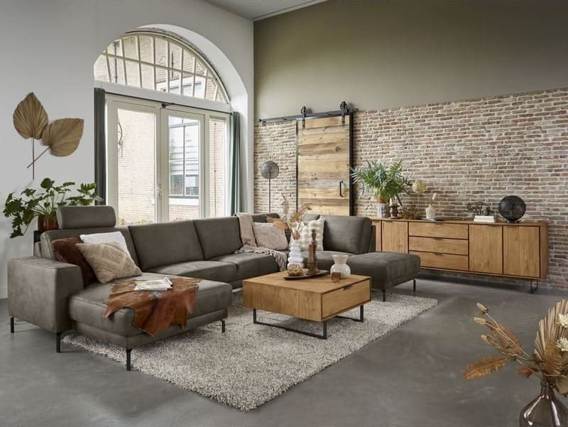 Pronto Wonen Salontafel Aska (80 Cm) teak naturel brushed Bruin|Naturel Salontafel