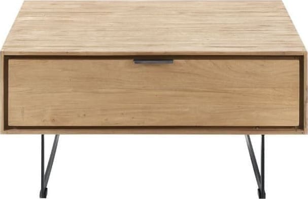Pronto Wonen Salontafel Aska (80 Cm) teak naturel brushed Bruin|Naturel Salontafel