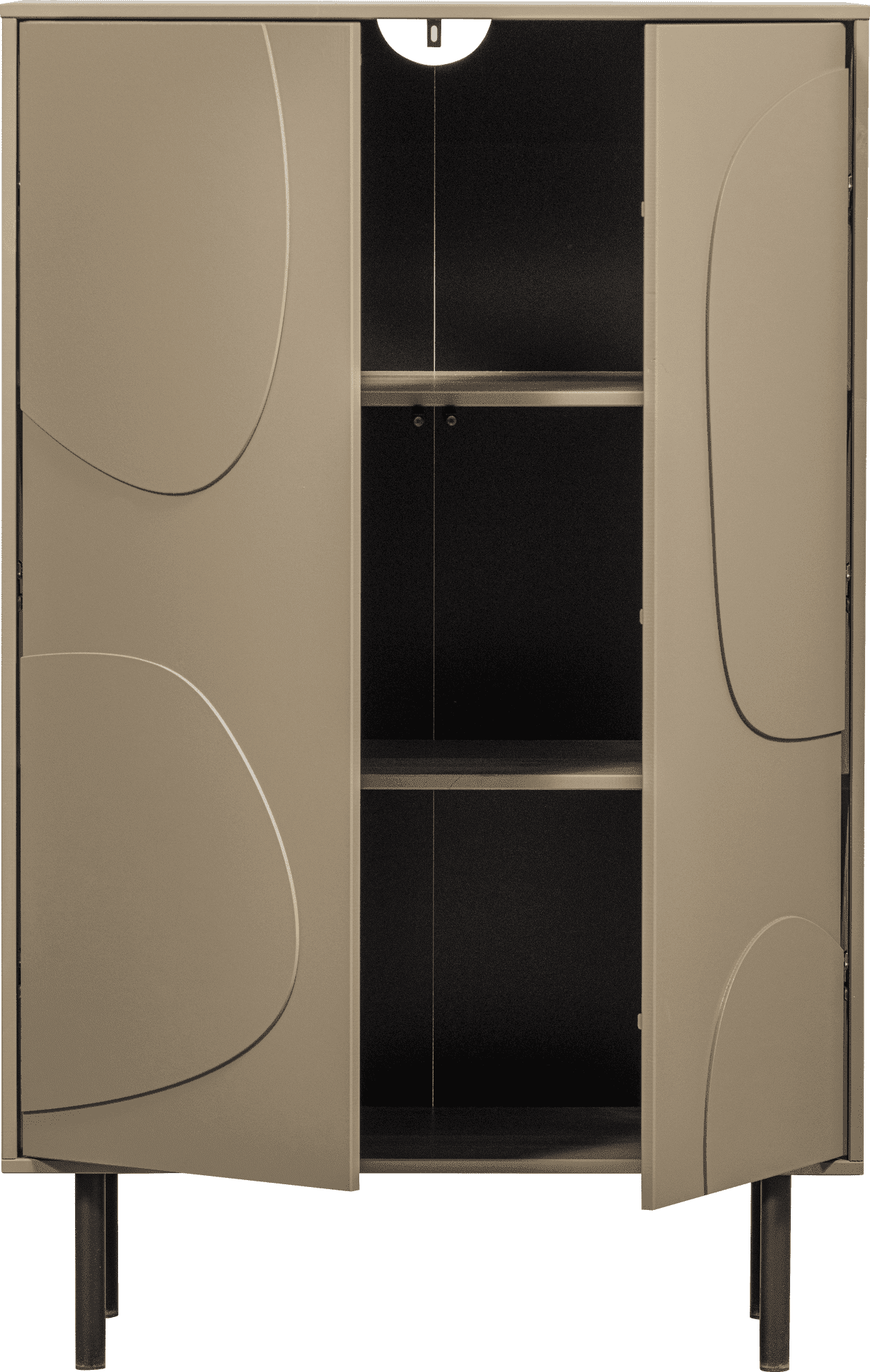 WOOOD Cadiz opbergkast grenen mud Bruin|Taupe Kast