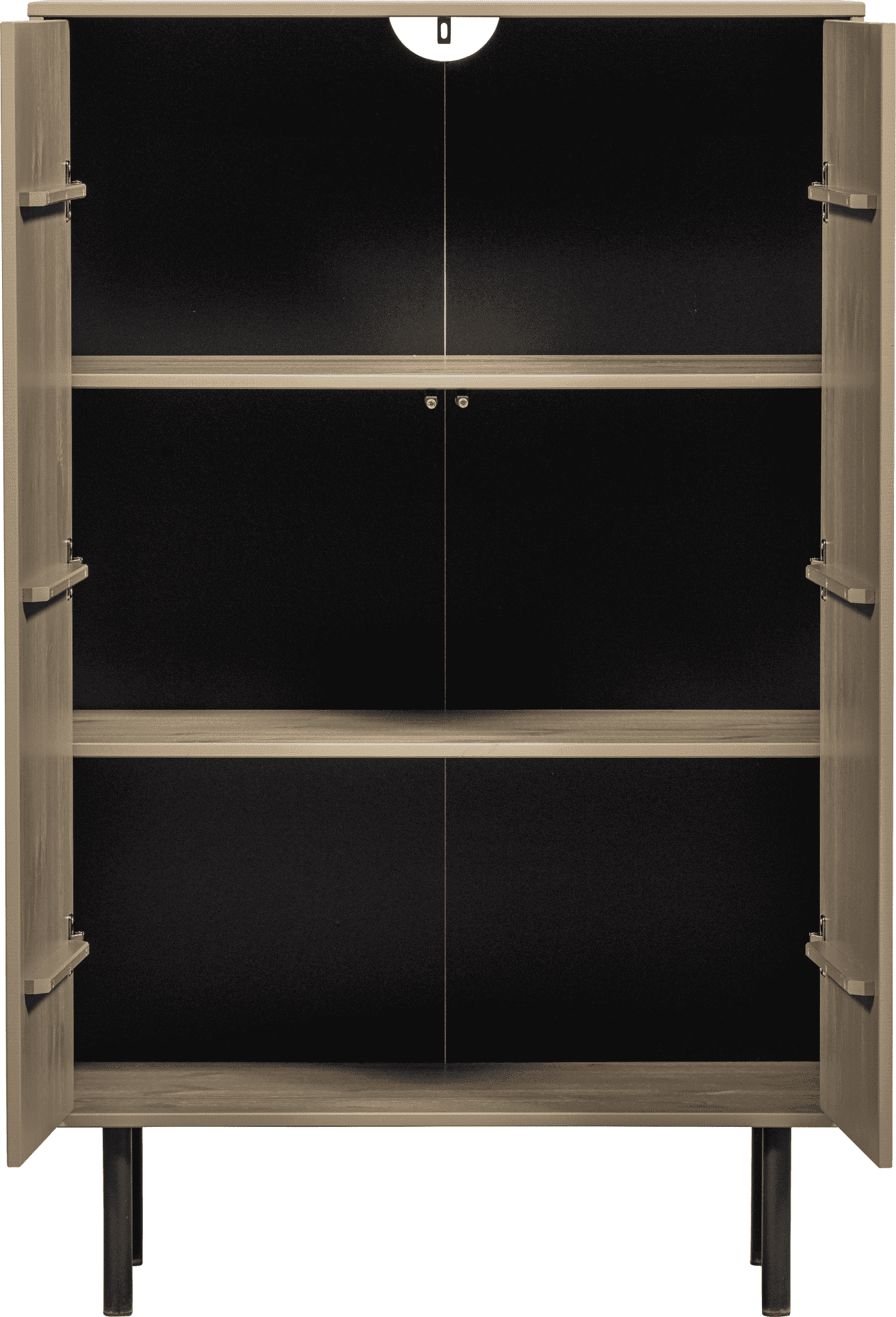 WOOOD Cadiz opbergkast grenen mud Bruin|Taupe Kast