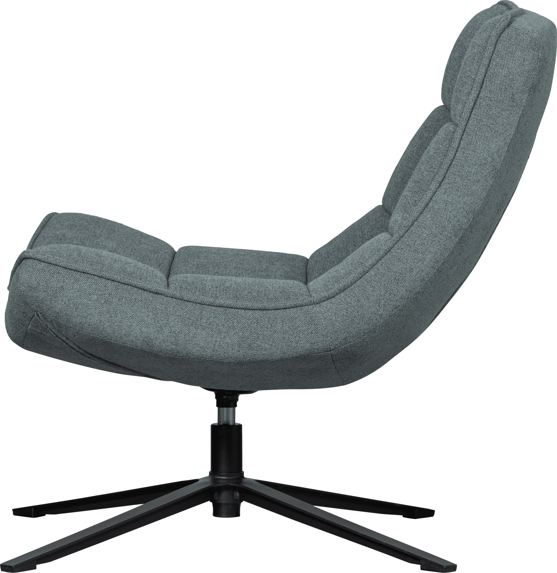 WOOOD Maudi draaifauteuil blue stone Blauw Draaifauteuil