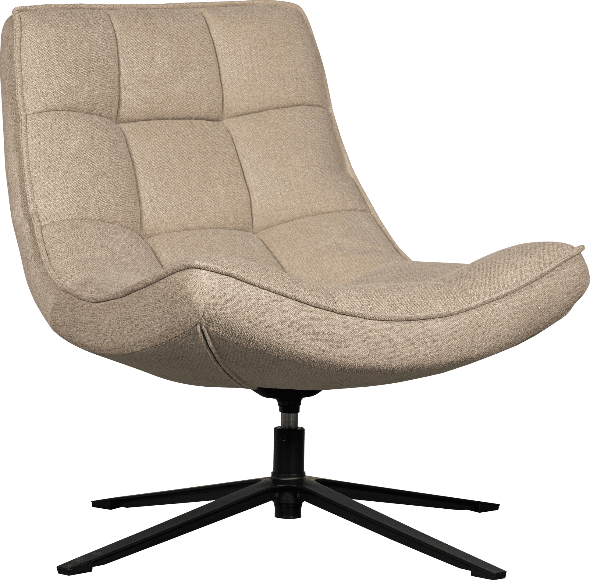 WOOOD Maudi draaifauteuil naturel Naturel Draaifauteuil