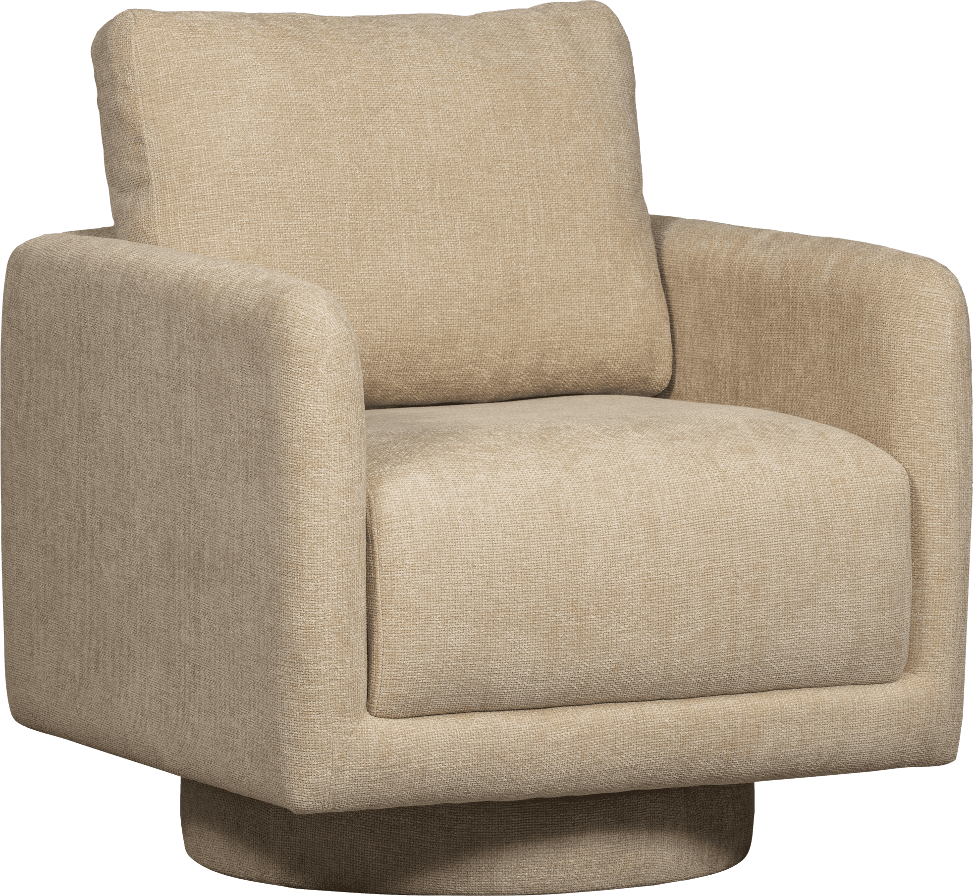 WOOOD Oscar draaifauteuil naturel Naturel Draaifauteuil