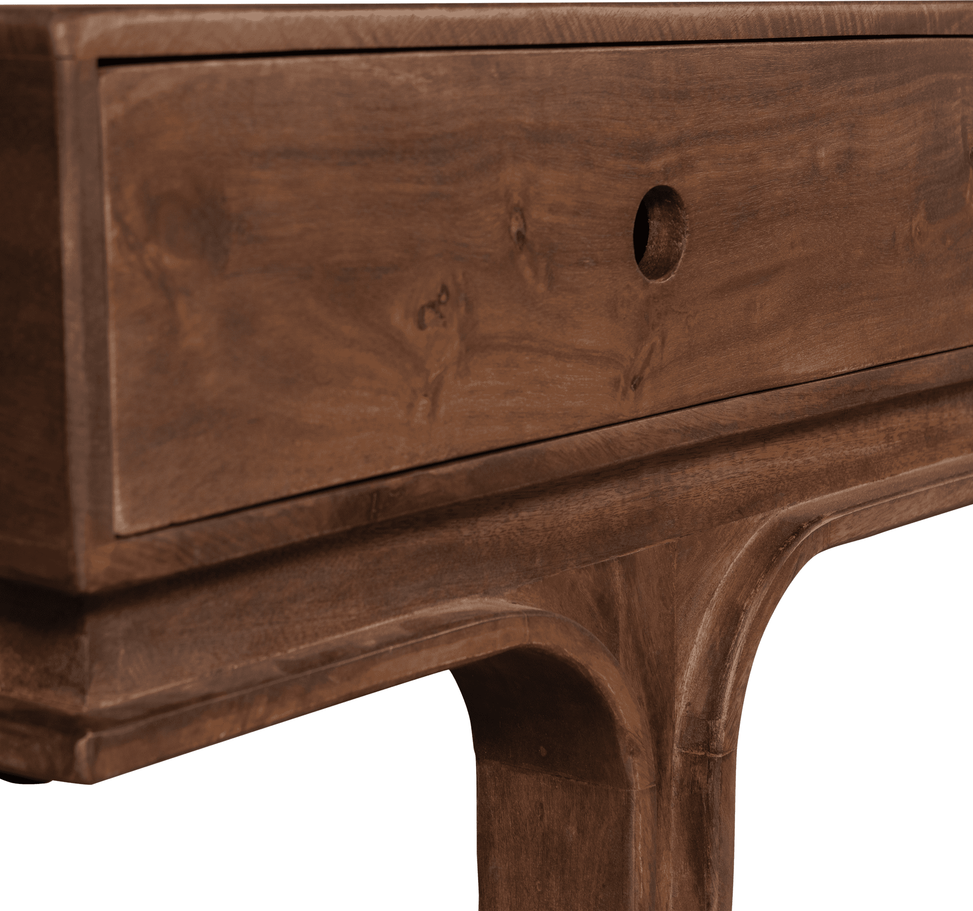 WOOOD Staes tv-meubel 3 lades mango hout walnoot Bruin