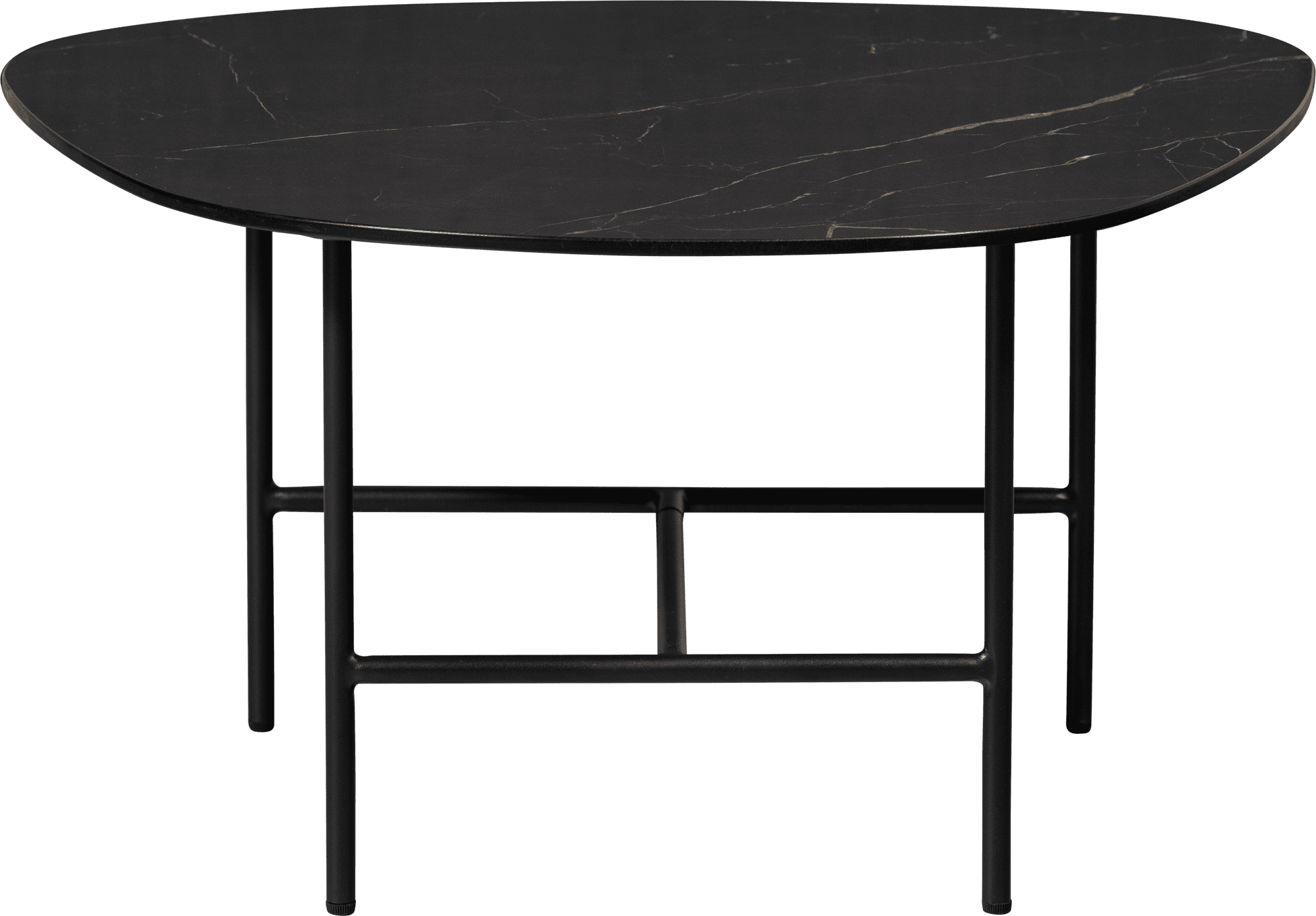 WOOOD Vajen salontafel met zwart marmeren look blad 70x70cm Zwart Salontafel