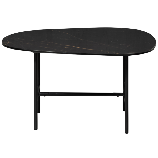 WOOOD Vajen salontafel met zwart marmeren look blad 70x70cm Zwart Salontafel