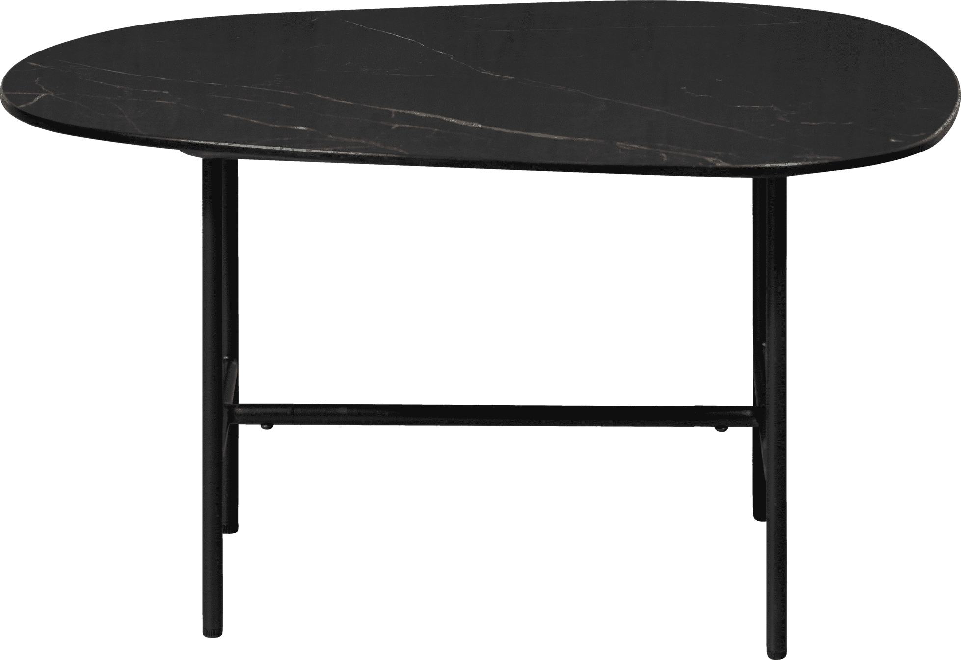 WOOOD Vajen salontafel met zwart marmeren look blad 70x70cm Zwart Salontafel