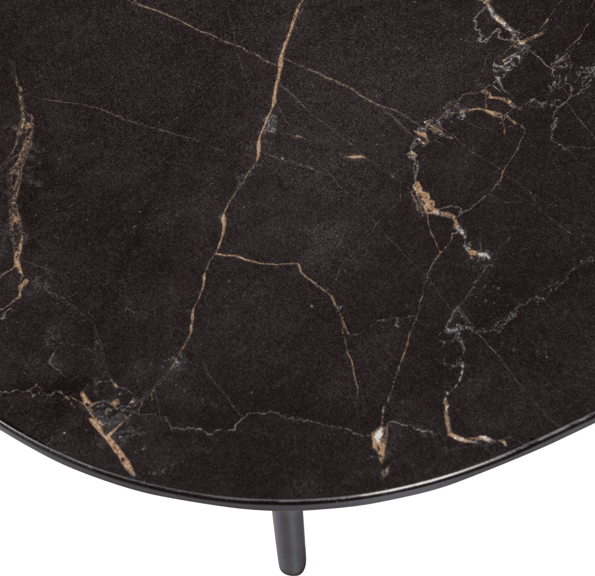 WOOOD Vajen salontafel met zwart marmeren look blad 70x70cm Zwart Salontafel