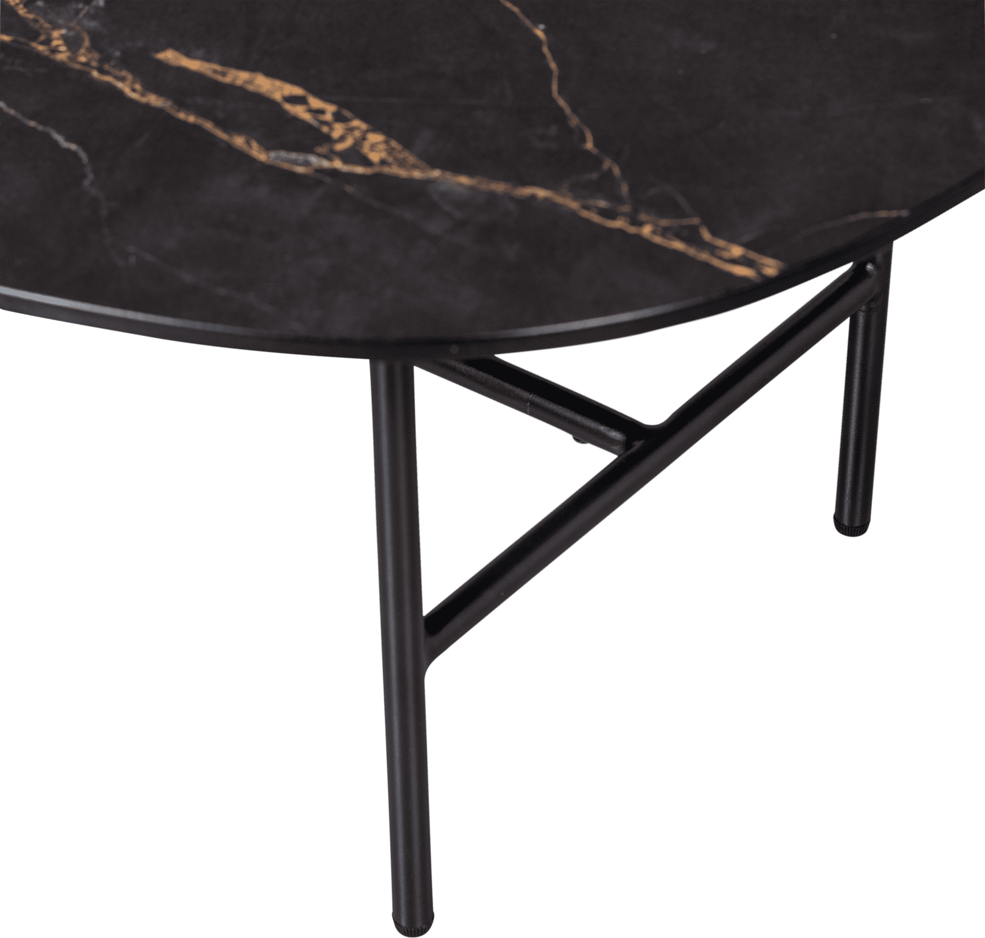 WOOOD Vajen salontafel met zwart marmeren look blad 80x60cm Zwart Salontafel