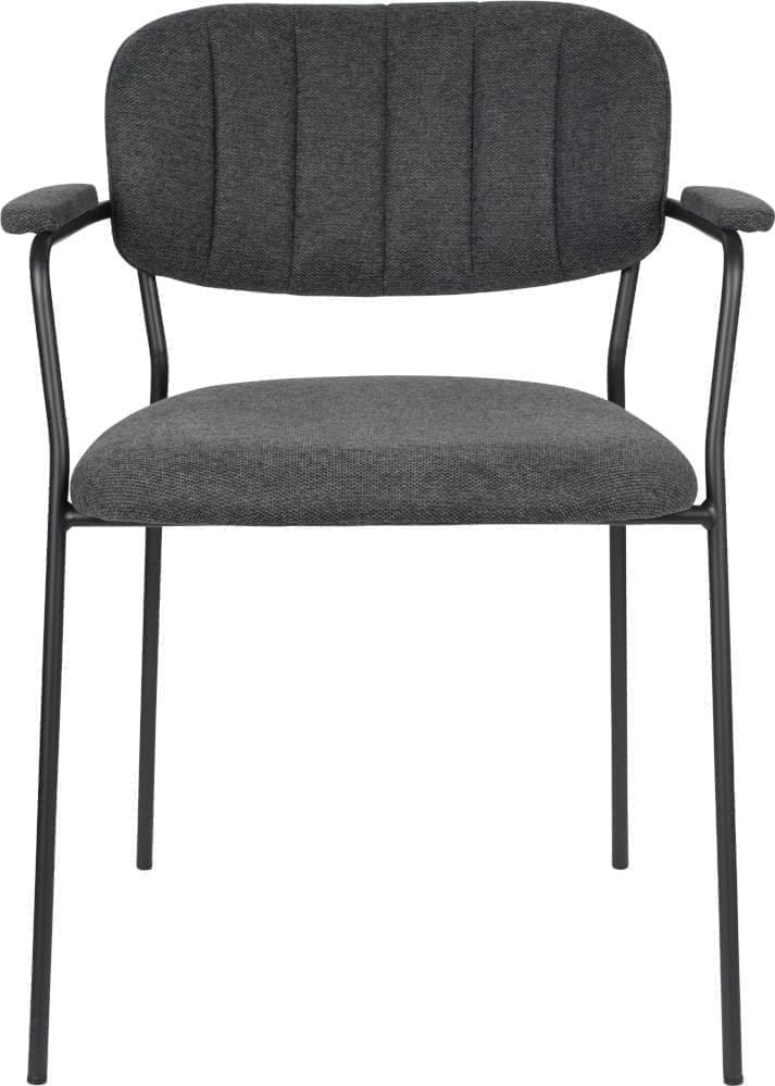 Armstoel Jolien Black/dark Grey White Label Living ZVR1200218