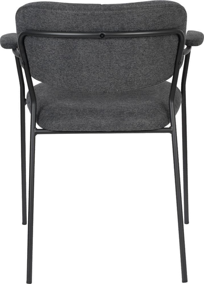 Armstoel Jolien Black/dark Grey White Label Living ZVR1200218
