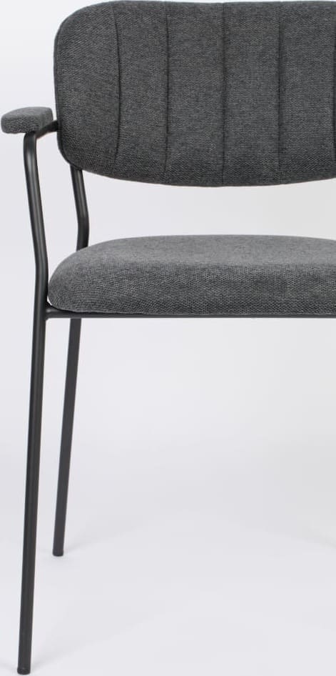 Armstoel Jolien Black/dark Grey White Label Living ZVR1200218