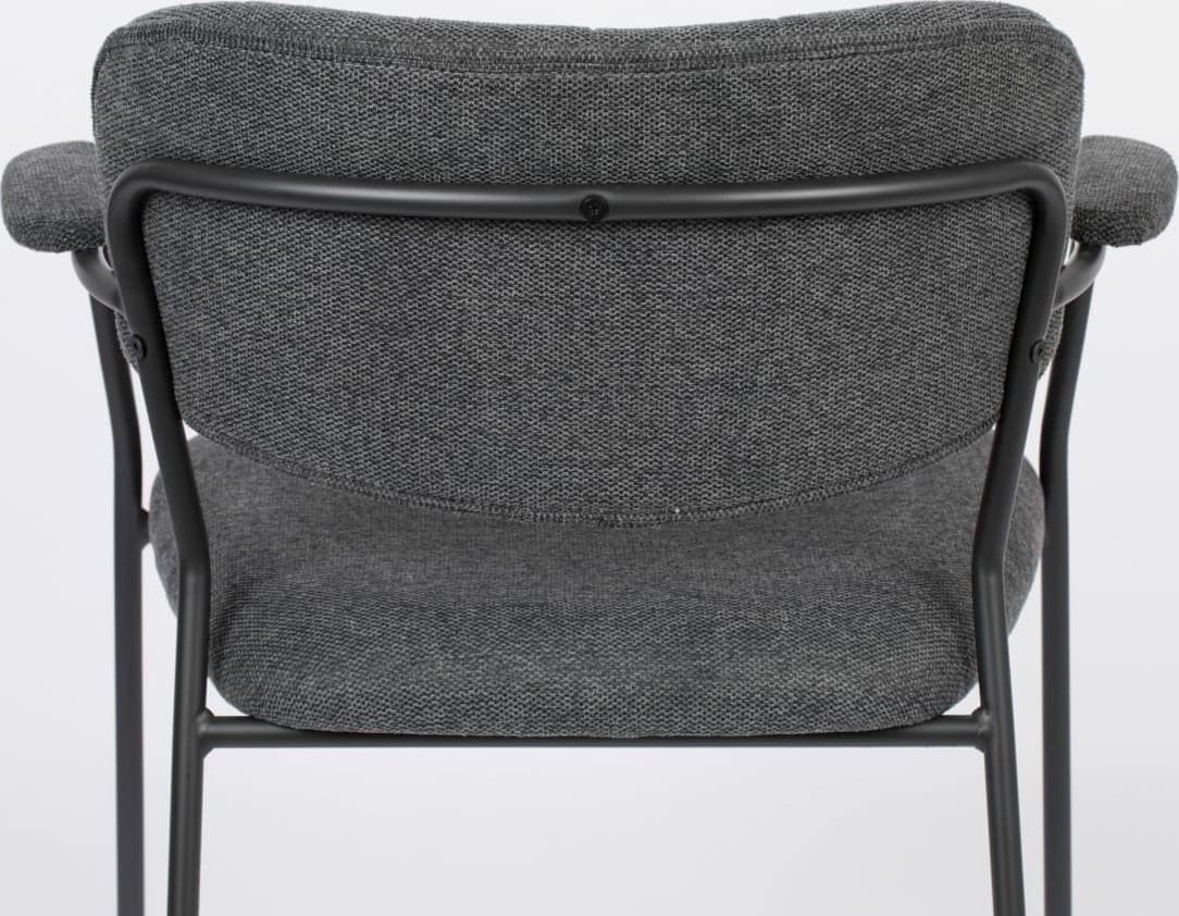 Armstoel Jolien Black/dark Grey White Label Living ZVR1200218