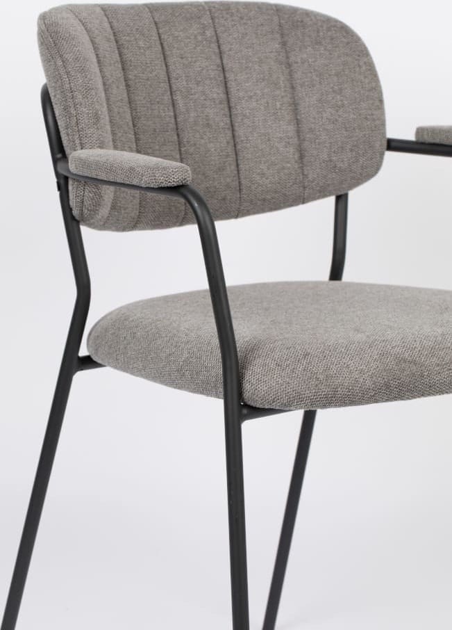 Armstoel Jolien Black/grey White Label Living ZVR1200219