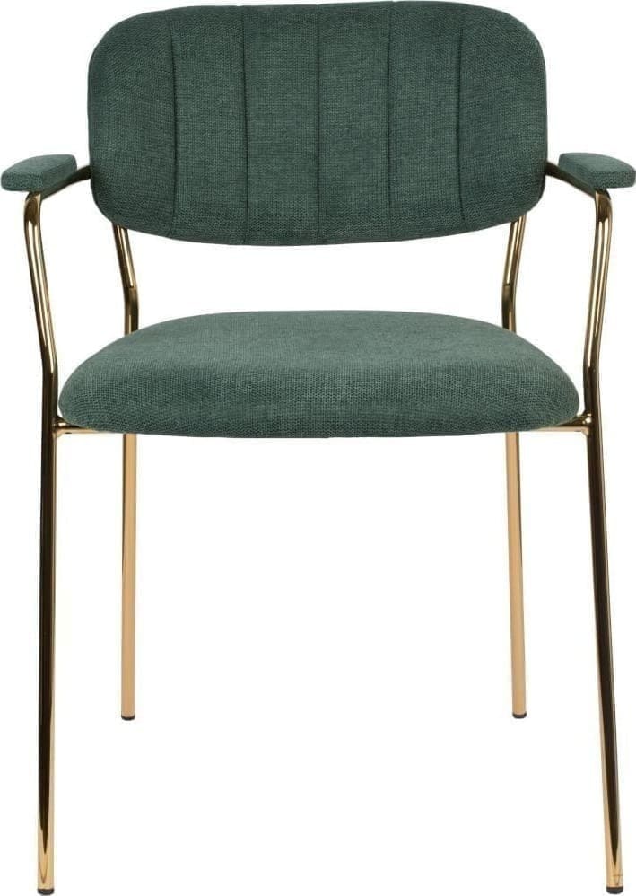 Armstoel Jolien Gold/dark Green White Label Living ZVR1200221
