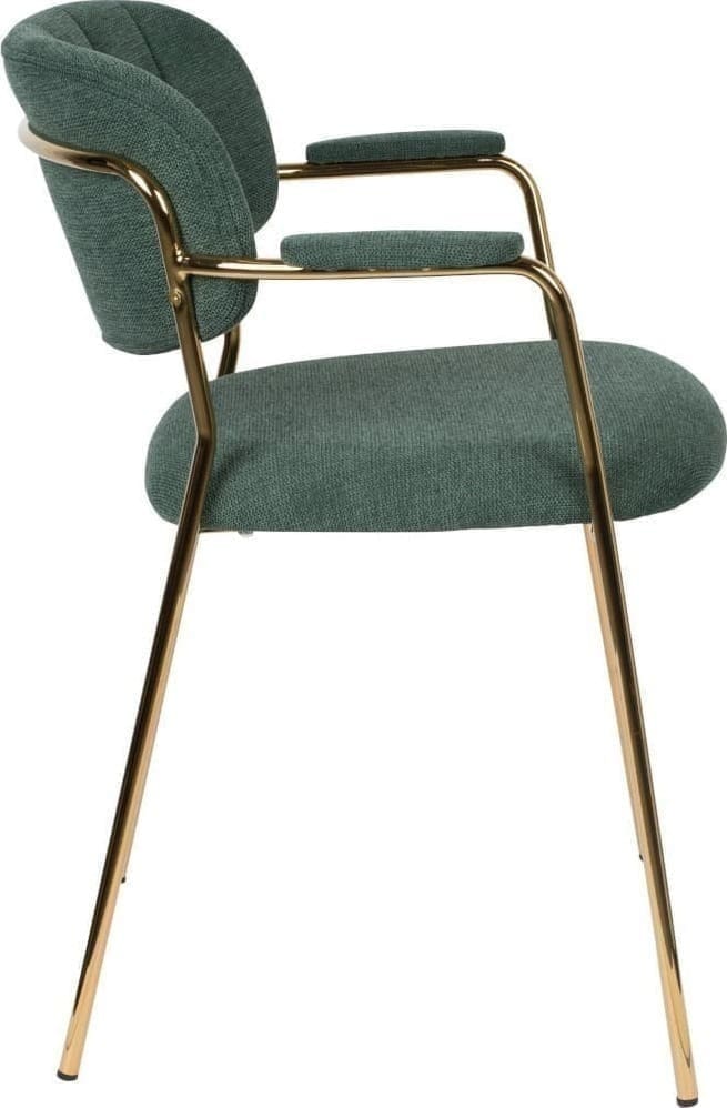 Armstoel Jolien Gold/dark Green White Label Living ZVR1200221