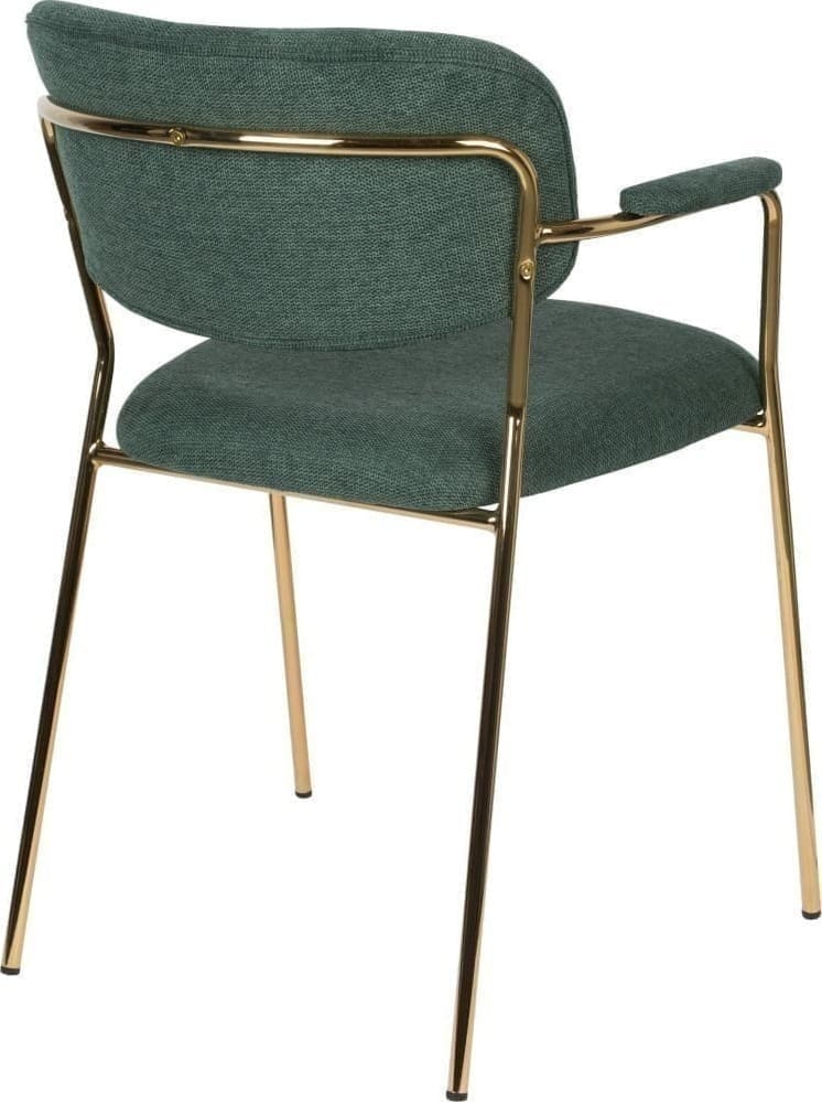 Armstoel Jolien Gold/dark Green White Label Living ZVR1200221