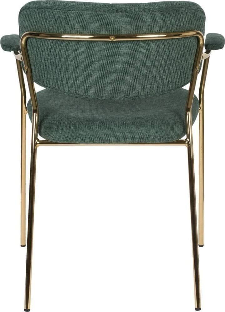 Armstoel Jolien Gold/dark Green White Label Living ZVR1200221