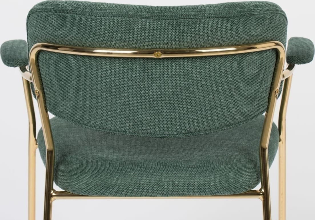 Armstoel Jolien Gold/dark Green White Label Living ZVR1200221