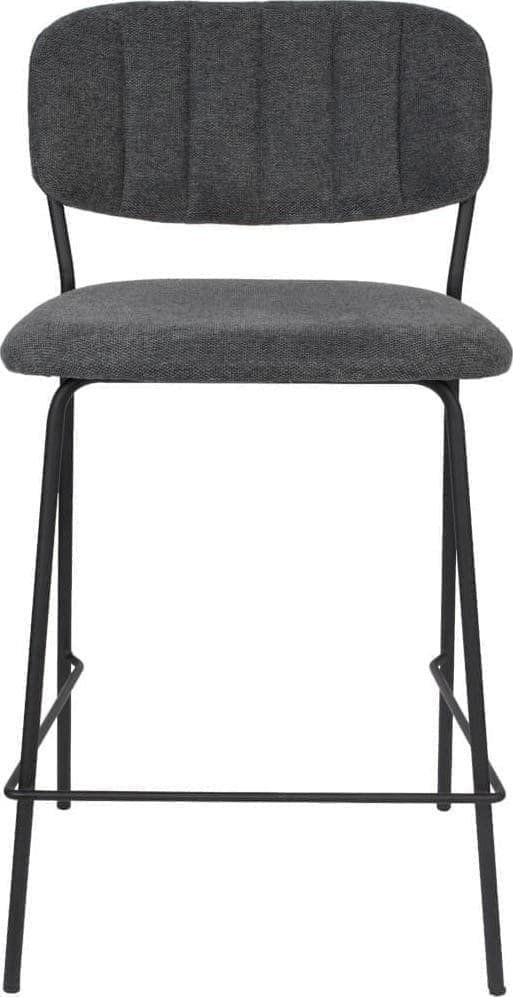 Barstoel Jolien Black/dark Grey White Label Living ZVR1500089