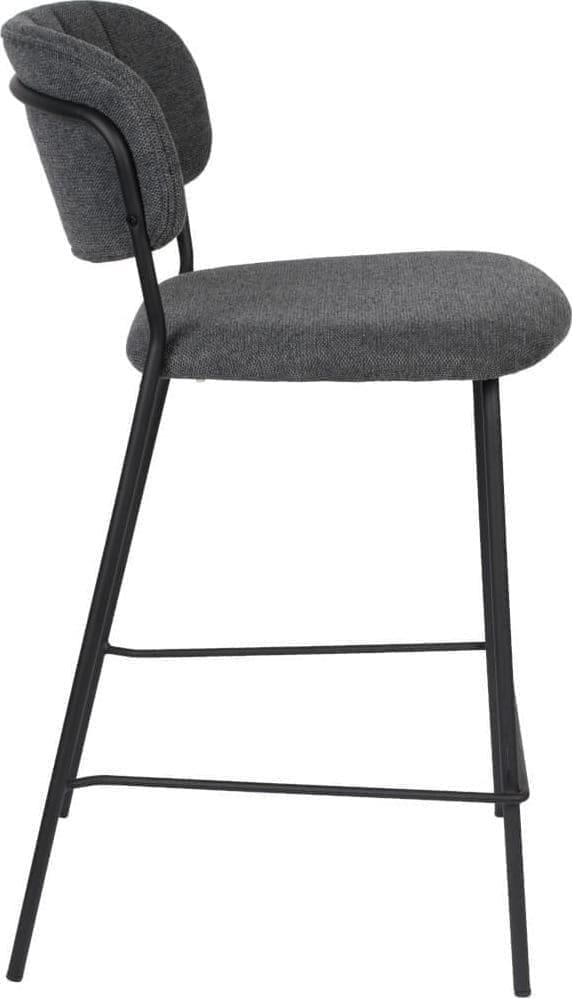 Barstoel Jolien Black/dark Grey White Label Living ZVR1500089