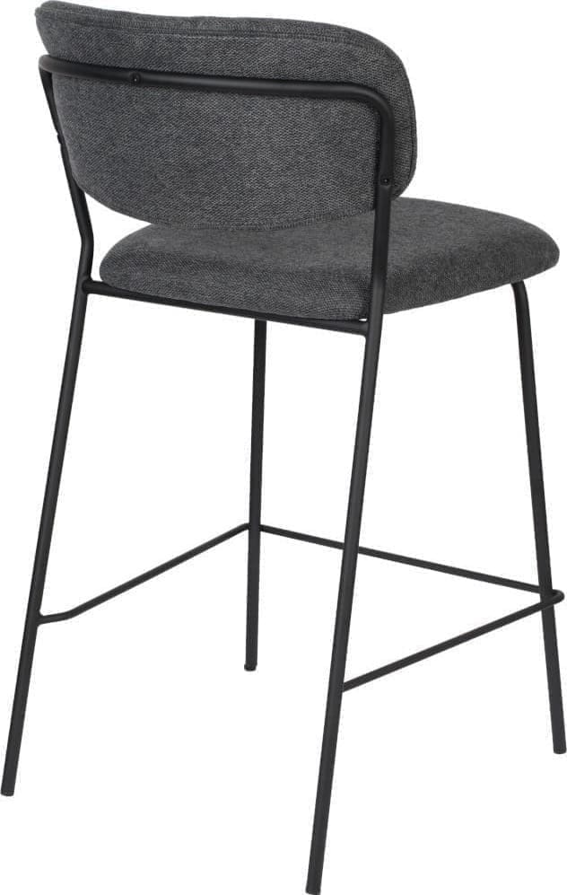 Barstoel Jolien Black/dark Grey White Label Living ZVR1500089
