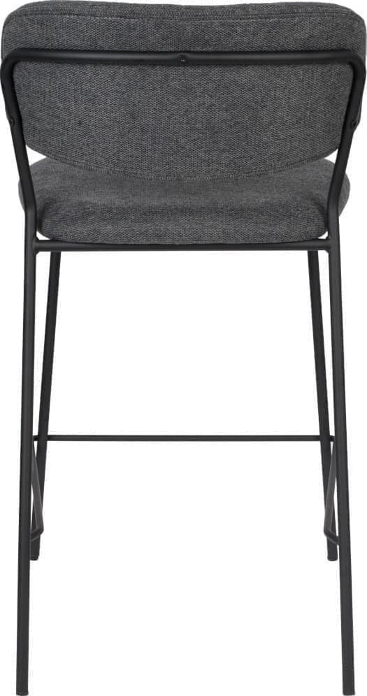 Barstoel Jolien Black/dark Grey White Label Living ZVR1500089