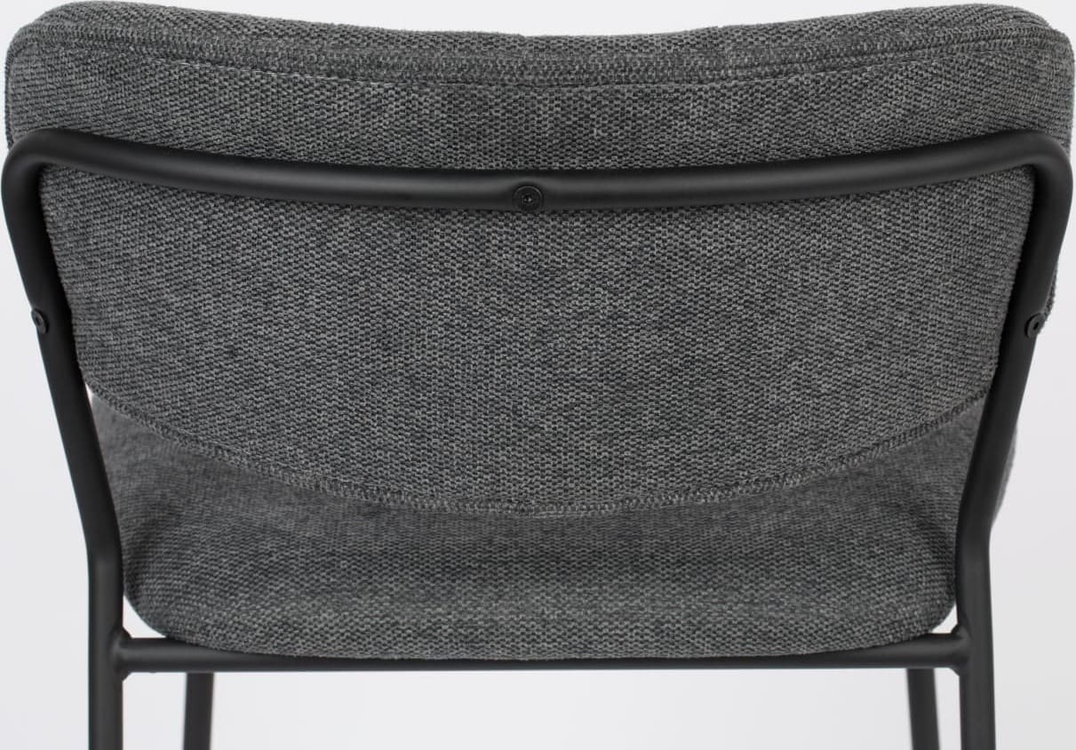 Barstoel Jolien Black/dark Grey White Label Living ZVR1500089